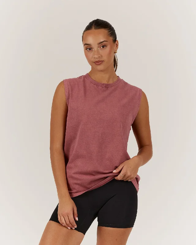 Daily Deals ESSENTIALS TANK - FADED BERRY