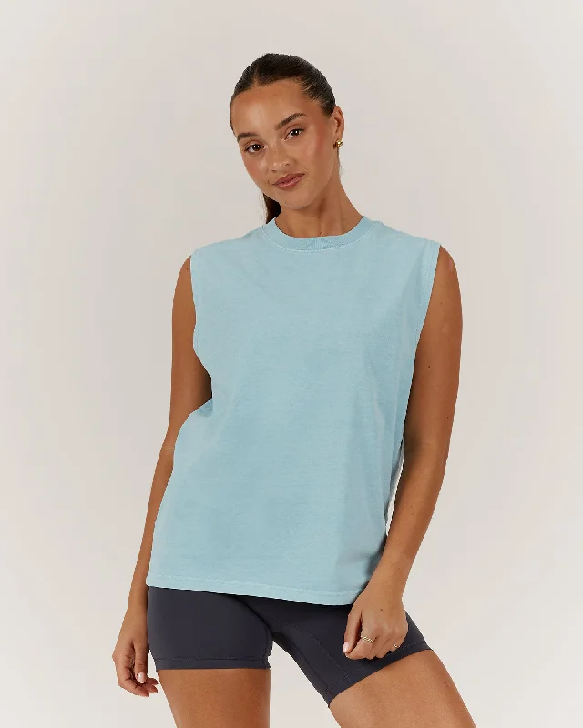 Discount Deals ESSENTIALS TANK - FADED BLUE