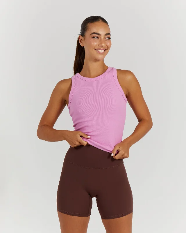 Deal Frenzy FORM RIBBED TANK TOP - BLOOM