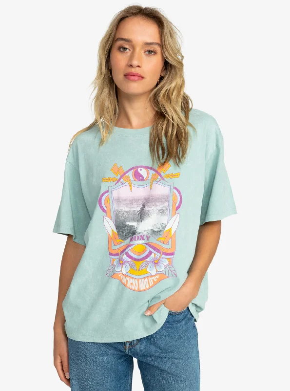 Savings Event Girl Need Love A Oversized T-Shirt - Blue Surf