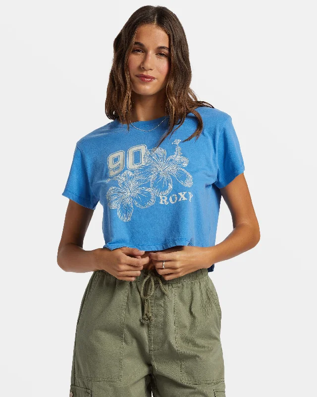 Year-End Sale Hibiscus Collegiate Cropped T-Shirt - Campanula