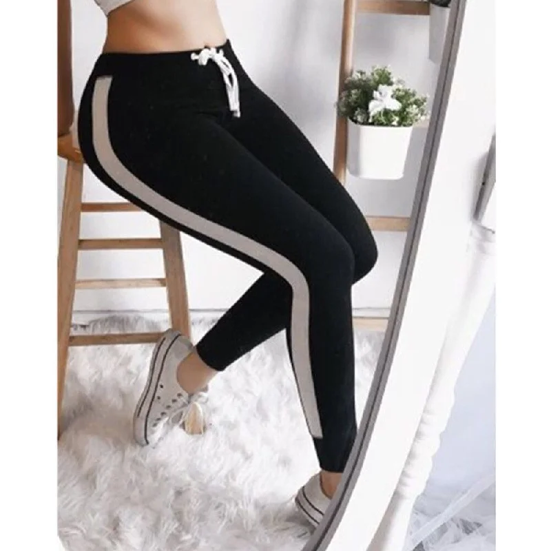 Bonus Savings Hot Women Side Striped Sports Gym Yoga Pants Compression Seamless Pants Stretchy High Waist Run Fitness Leggings Hip Push Up