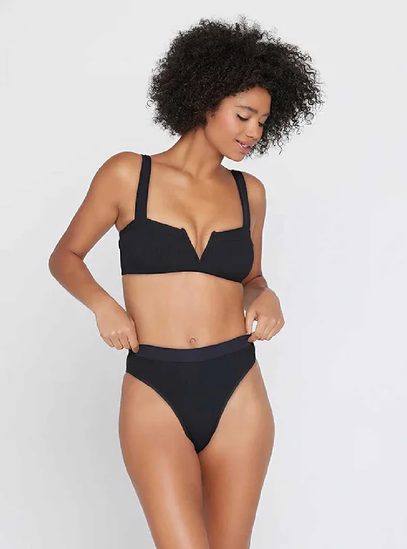 Exclusive Savings L*Space Women's Lee Lee Ribbed Bikini Top - Black