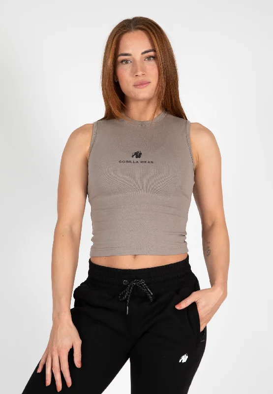 Deep Discounts Livonia Crop Top - Beige