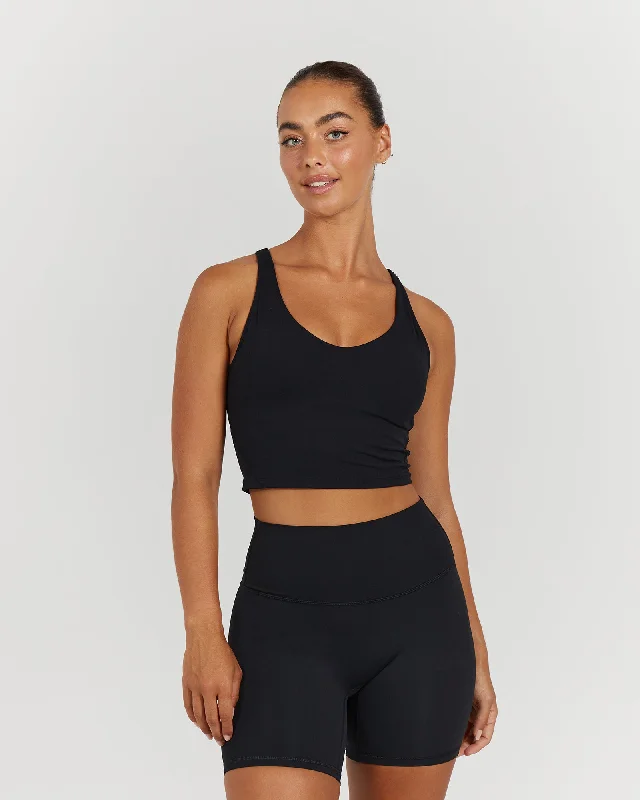 Buy Now LUXE BROOKE CROP TOP - BLACK
