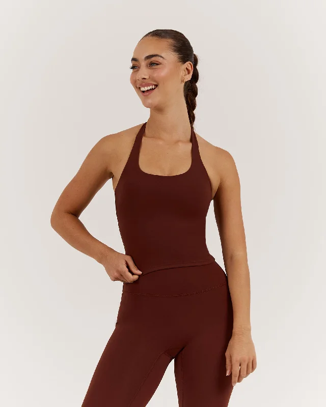 Season Finale Sale LUXE HALLY TOP - CHOCOLATE