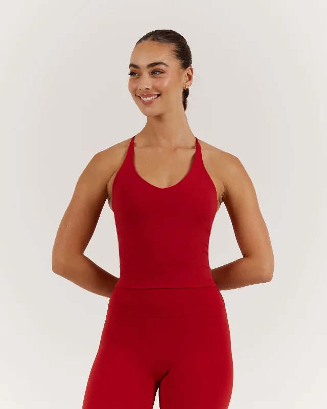 Best Seller LUXE KELSEY TOP - CHERRY