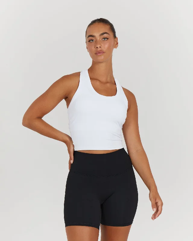 Major Savings LUXE MIDRIFF TANK - WHITE