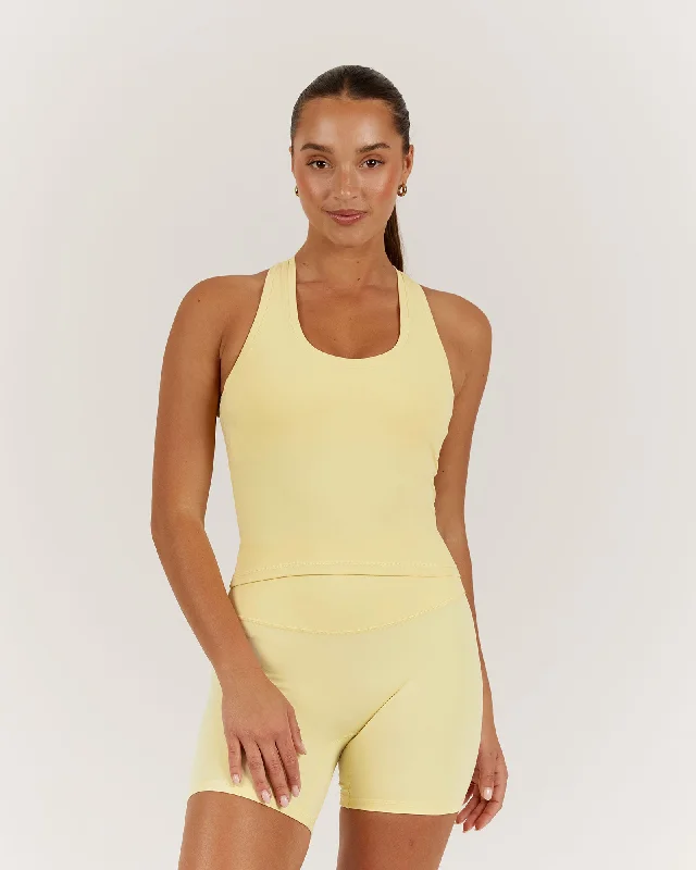 Best Seller LUXE MIDRIFF TANK - BUTTER
