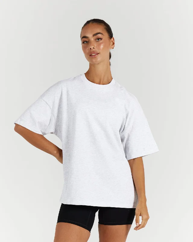 Take Advantage OVERSIZED TEE - SNOW GREY