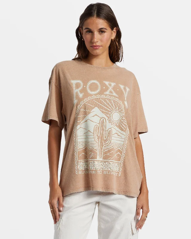 Exclusive Deal Saguaro Oversized T-Shirt - Cinnamon Swirl