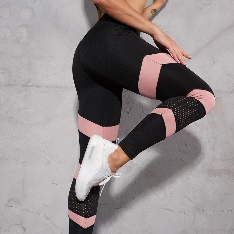 Savings Event SALSPOR High Waist Yoga Pants Women Pink Mesh Patchwork Sport Leggings Gym Tight Breathable Running Fitness Leggings Sportswear Savings Event SALSPOR High Waist Yoga Pants Women Pink Mesh Patchwork Sport Leggings Gym Tight Breathable Running Fitness Leggings Sportswear