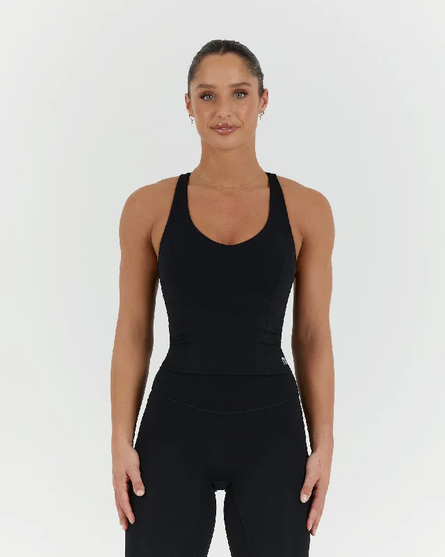 Weekend Flash Sale SCULPT RACER TOP - BLACK
