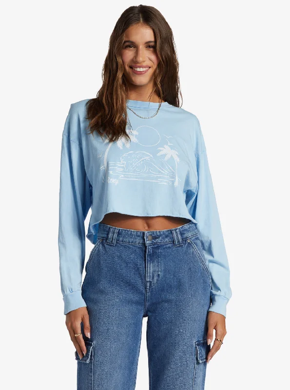 Price Drop Alert Simple Surf Oversized Long Sleeve T-Shirt - Clear Sky