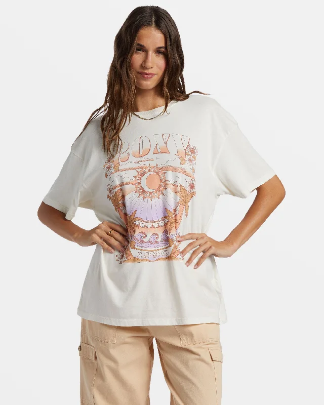 Customer Appreciation Sale Star Chart Oversized Boyfriend T-Shirt - Egret