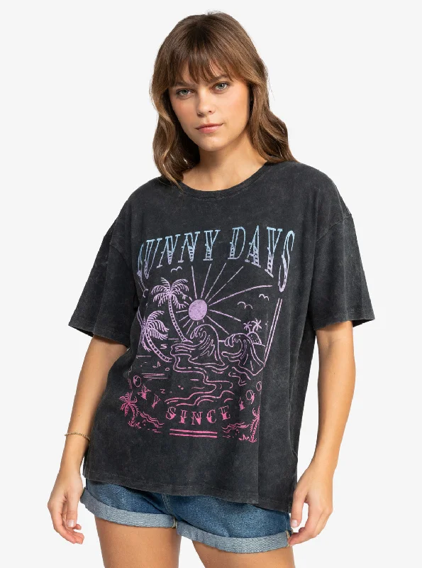 Mega Sale Sunny Days Washed Oversized T-Shirt - Anthracite