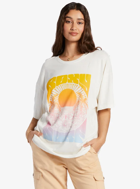 Weekend Flash Sale Sunrise Tropics T-Shirt - Snow White