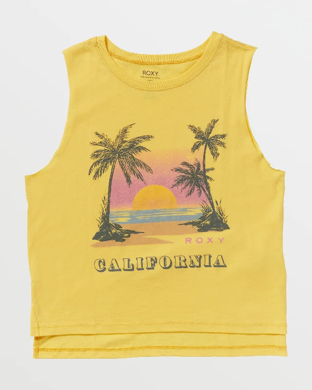Markdowns Sunset Beach California Tank - Banana Cream
