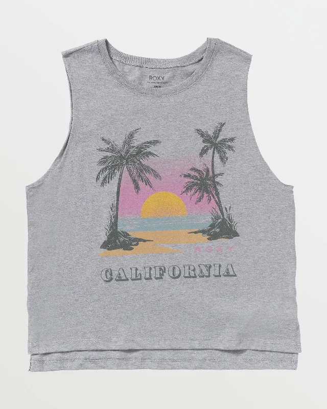 Reduced Prices Sunset Beach California Tank - Heritage Heather