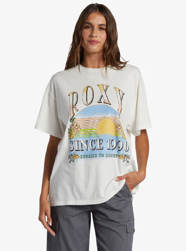 Super Savings Sunrise To Sunset Oversized Boyfriend T-Shirt - Snow White
