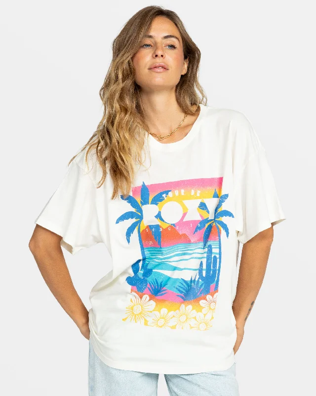 Epic Deals Tour De Roxy Oversized T-Shirt - Egret