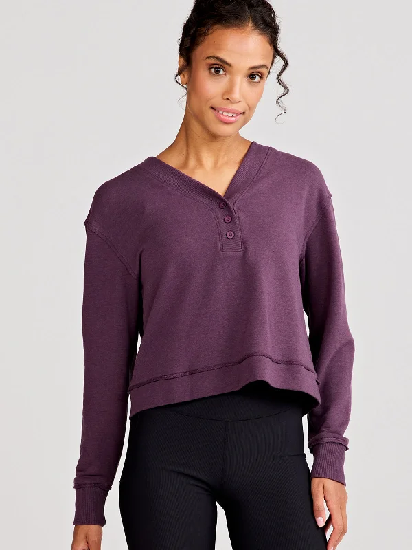 Extra Discounts Varsity Henley Sweatshirt