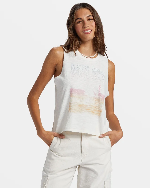 Weekend Deal Wave Rider Muscle Tank - Snow White