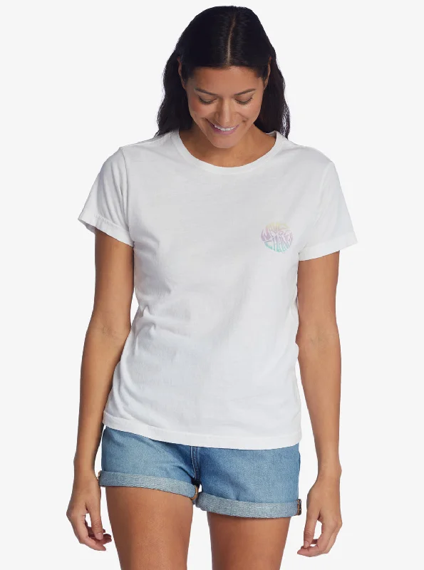 Early Bird Discount Waves Of Change Boyfriend T-Shirt - Snow White